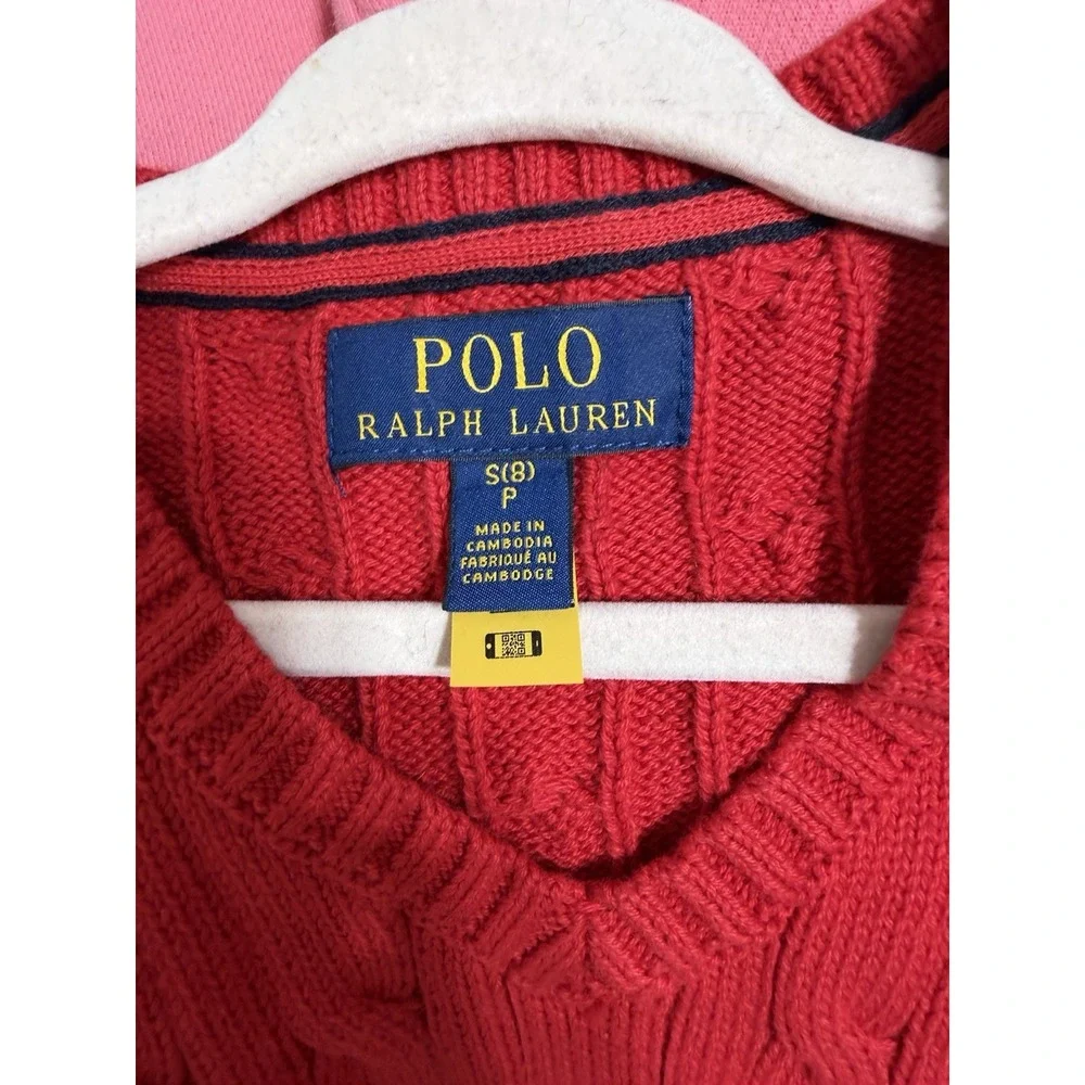 Boys Ralph Lauren Red Vest 8 Preppy School Cotton Classic Dressy